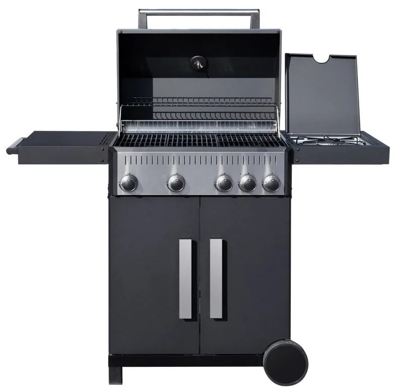 Barbecue a gas B500, 4 bruciatori con fornello laterale extra