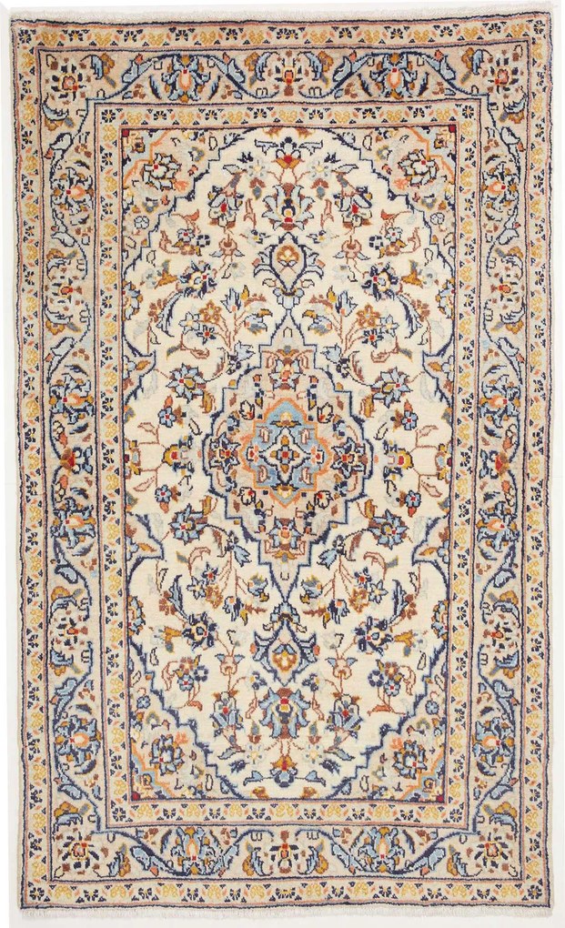 Kashan Tappeto persiano 90x160 Beige (Iran) Annodato A Mano