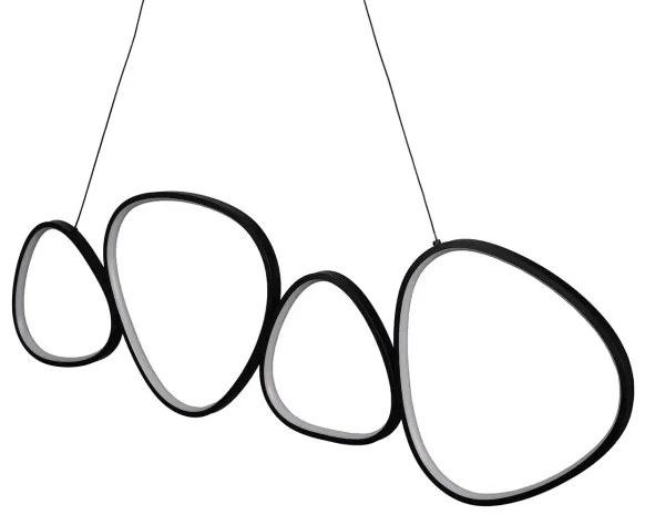 Lampadario LED a cavo PETRA LED/48W/230V 4000K nero