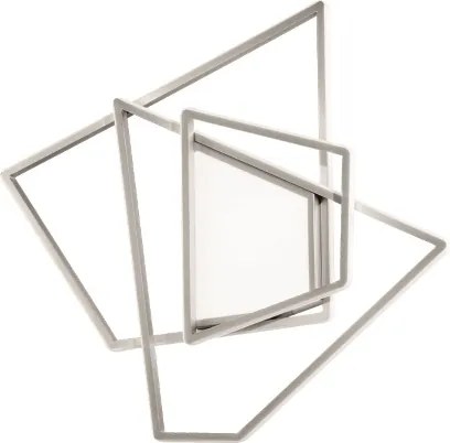 Plafoniera Led GALAXY 65x60 cm in metallo Argento e diffusore in acrilico