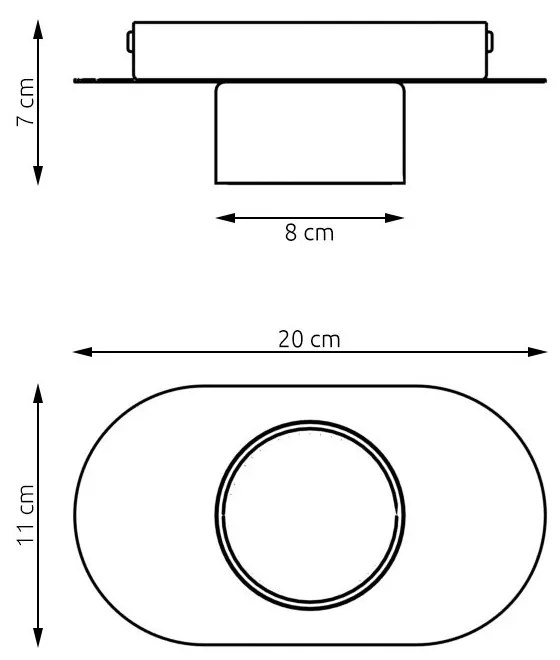 Lampada da soffitto in acciaio STILO 1 GX53 nera da interno Colore del corpo Nero