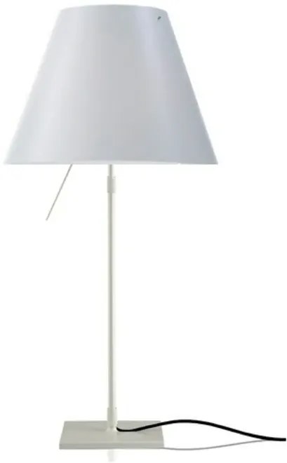 Costanza Lampada da Tavolo con Dimmer Alu/Bianco - Luceplan