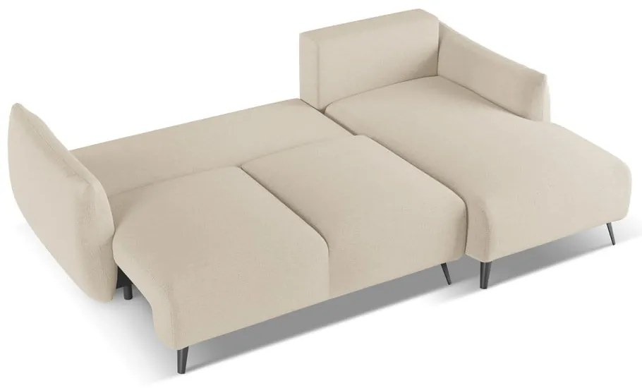 Divano angolare beige (con penisola a destra) Malie – Makamii
