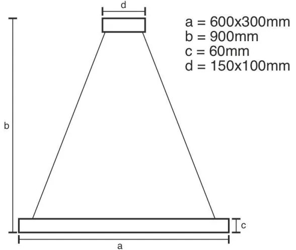 Lampadario LED Dimmerabile su cavo LED/80W/230V 3000-6500K + telecomando
