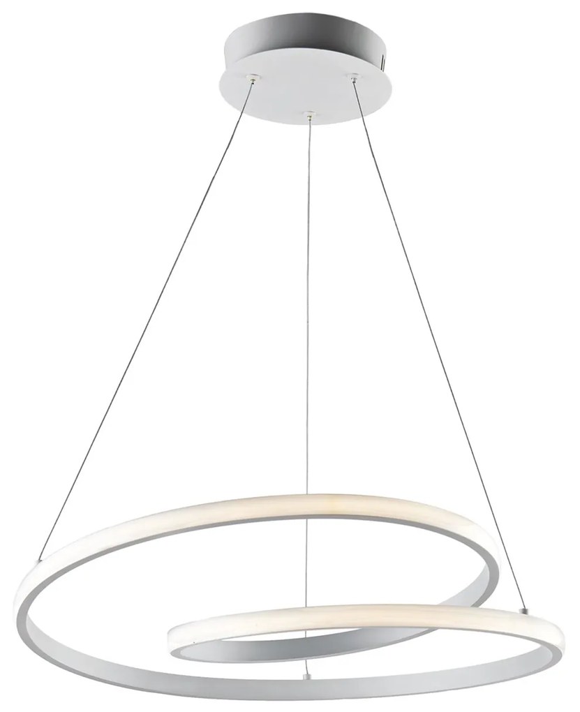 Sospensione Moderna Malena Con Led Integrato Metallo E Alluminio Bianco