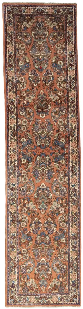 Sarouk Tappeto persiano 310 x 80 Rosso (Iran) Annodato A Mano