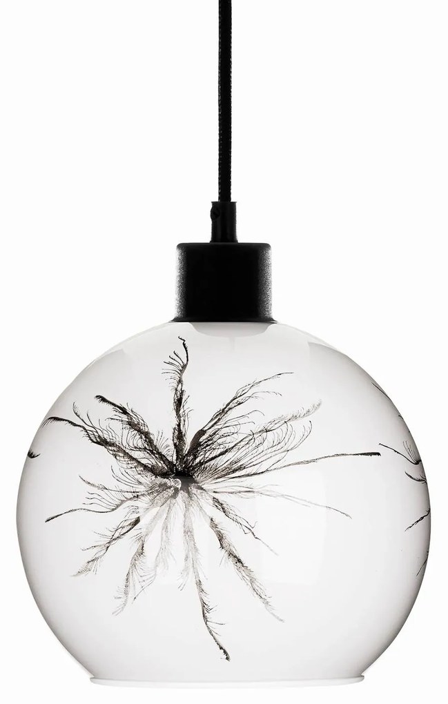 Euluna Lampada a sospensione Ball con decorazione a dente di leone laterale Ø 20 cm