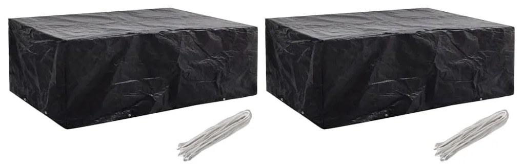 Coperture Arredi Giardino 2 Pz 8 Occhielli 242x162x100 Cm /