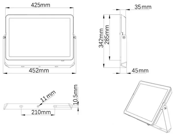 Philips - Proiettore LED da esterno PROJECTLINE LED/200W/230V IP65 3000K