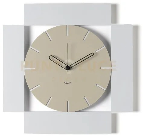 Orologio da parete minimal radical bianco marmo,crema