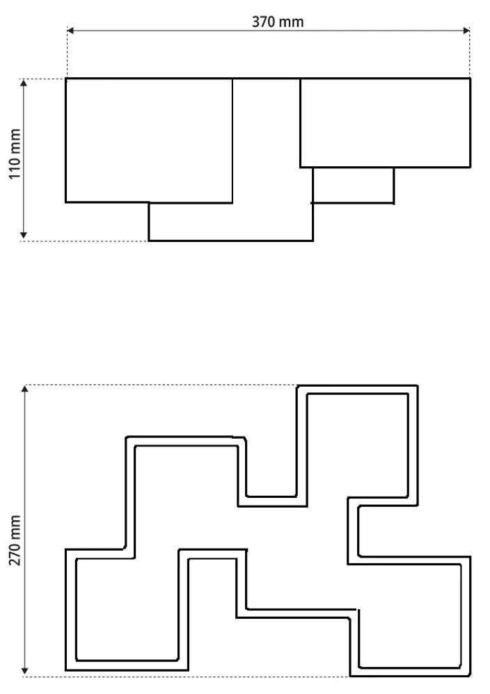 Applique da Soffitto in Gesso Pitturabile 5xGX53