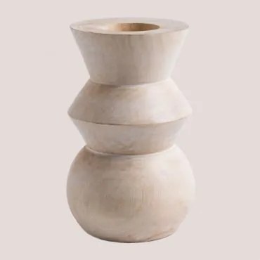 Vaso In Legno Di Mango Nadur ↑20 Cm - Sklum