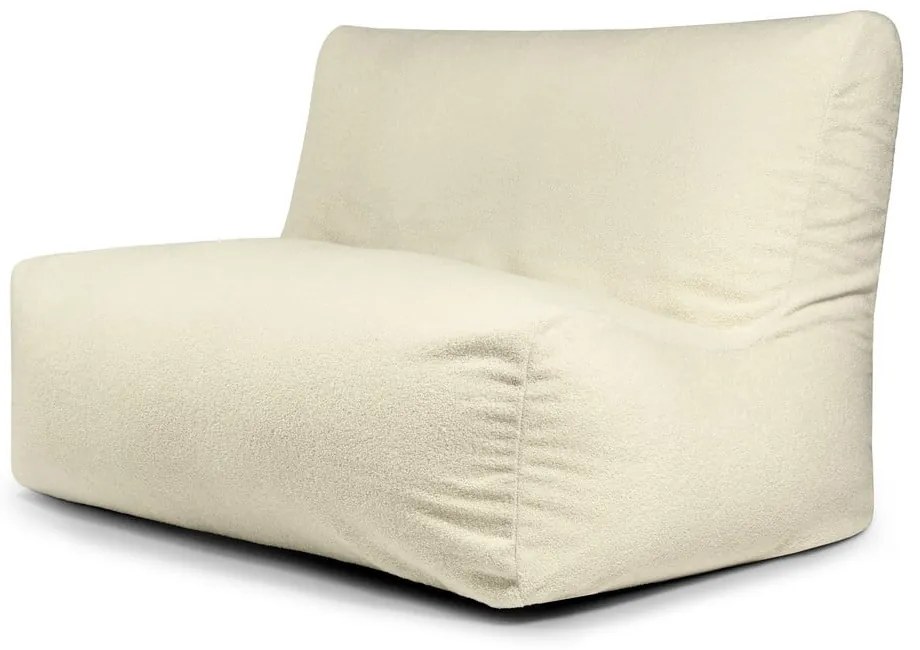 Puof a sacco color crema con rivestimento in bouclé Sofa Seat Lounge – SLOWDOWN