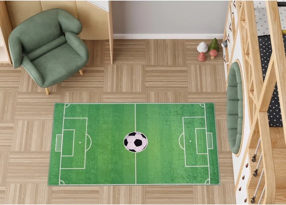 Tappeto da gioco per bambini verde lavabile 120x180 cm Soccer Time – Vitaus