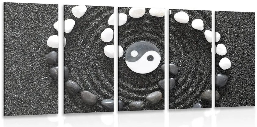 Quadri 5 pezzi – Armonico Yin e Yang