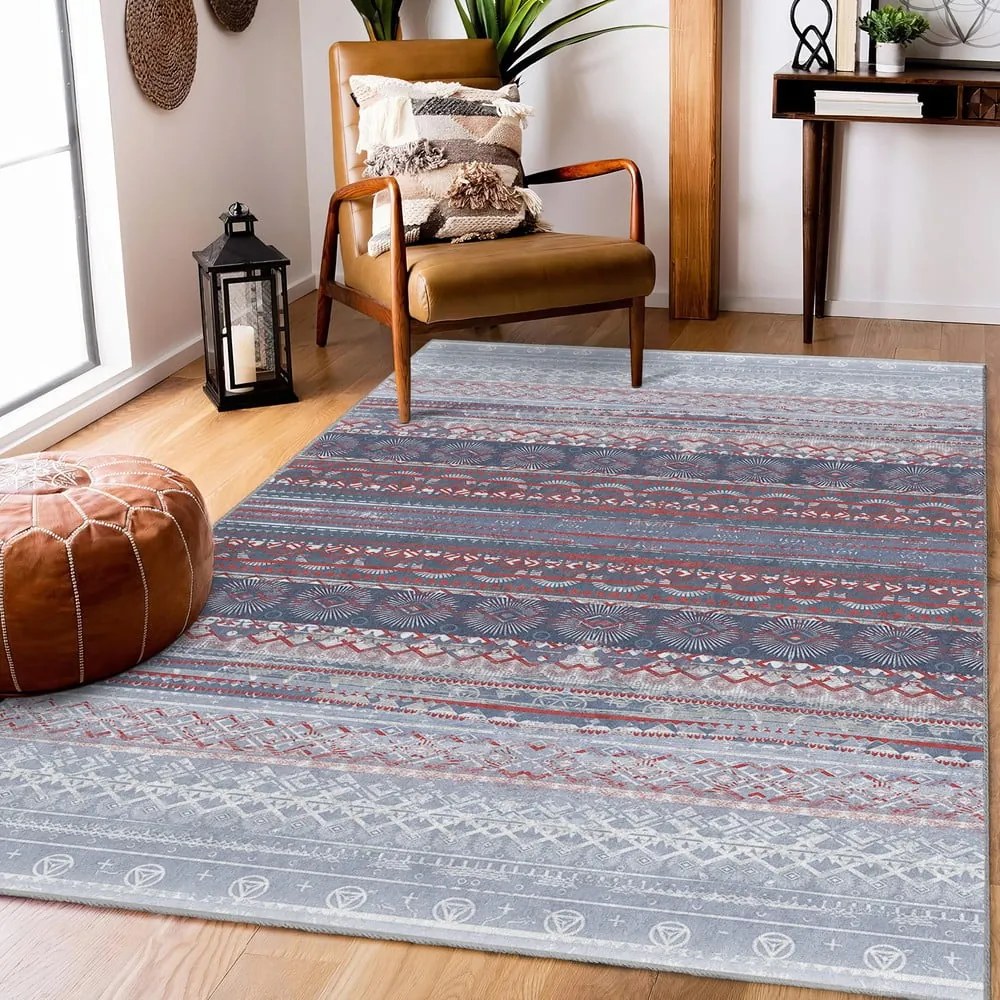 Tappeto viola/grigio lavabile 80x150 cm Vintage Stripe – Mila Home