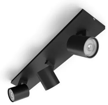Philips - Luce Spot RUNNER 3xGU10/20W/230V nero