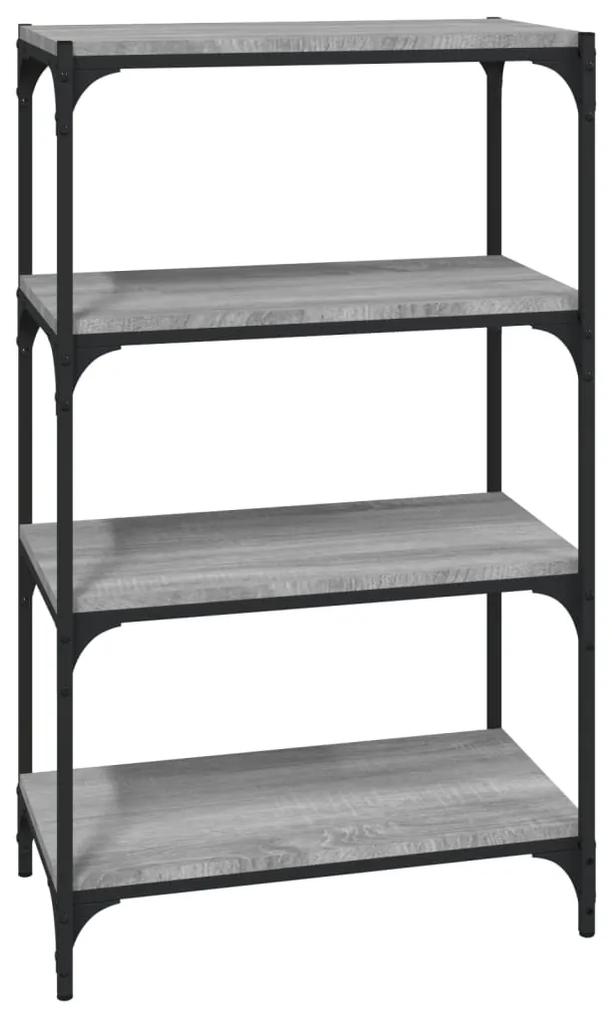 Libreria grigio sonoma 60x33x100 cm legno multistrato e acciaio