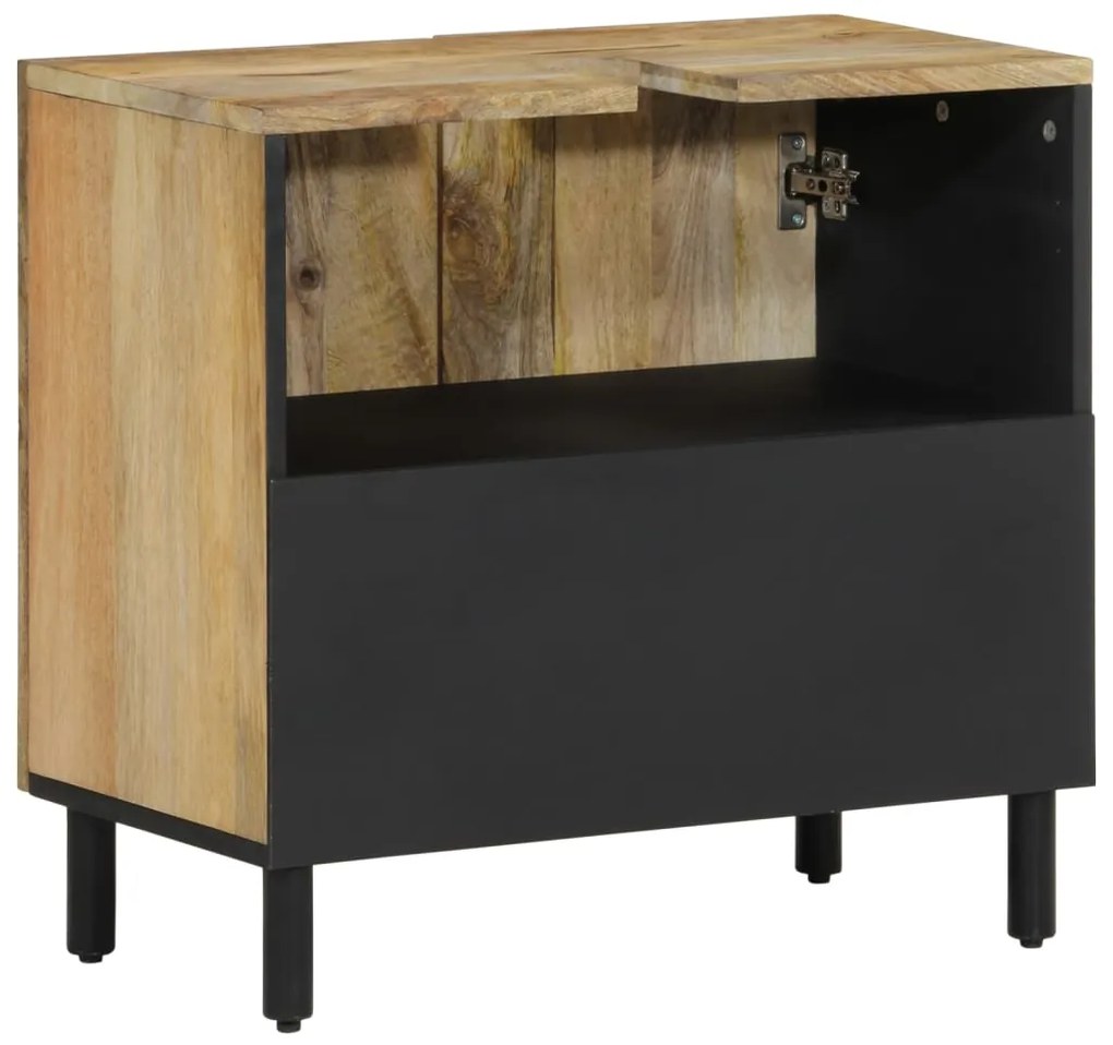 Mobile lavabo da bagno 62x33x58cm in legno massello di mango