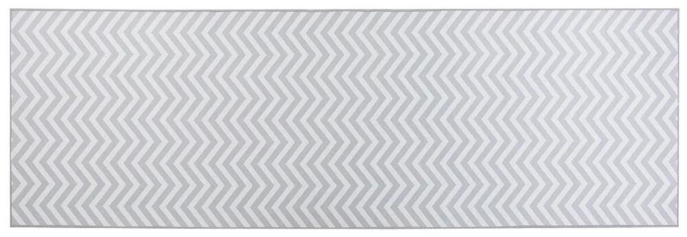 Tappeto bianco e grigio 80 x 240 cm SAIKHEDA Beliani