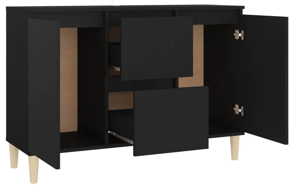 Credenza nera 103,5x35x70 cm in truciolato