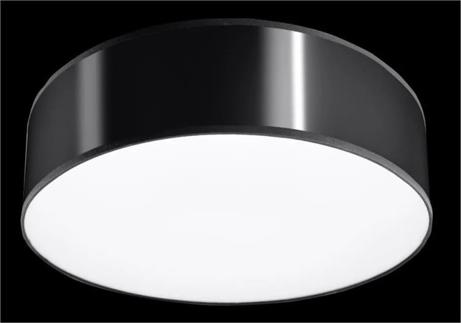 Plafoniera nera a soffitto Atis - Sollux