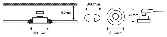Briloner 7149-039-SET 3xLED luce da bagno dimmerabile 1xGU10/5W/230V IP23
