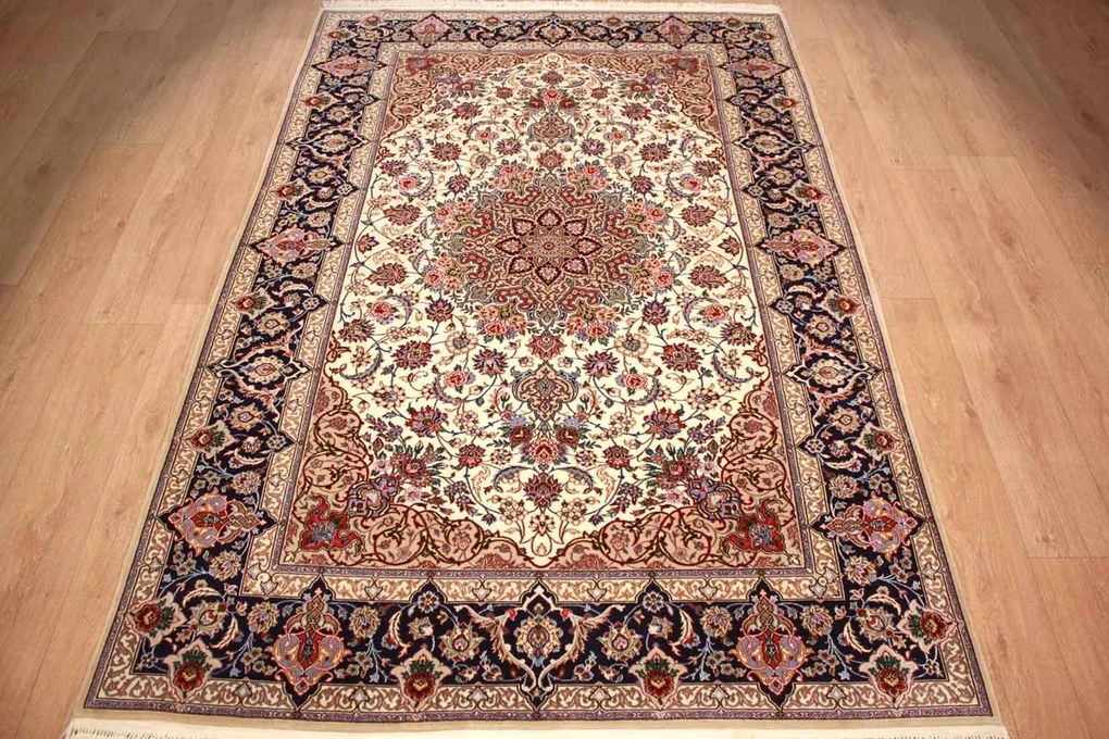 Isfahan Tappeto 160 x 240 (Iran) Annodato A Mano