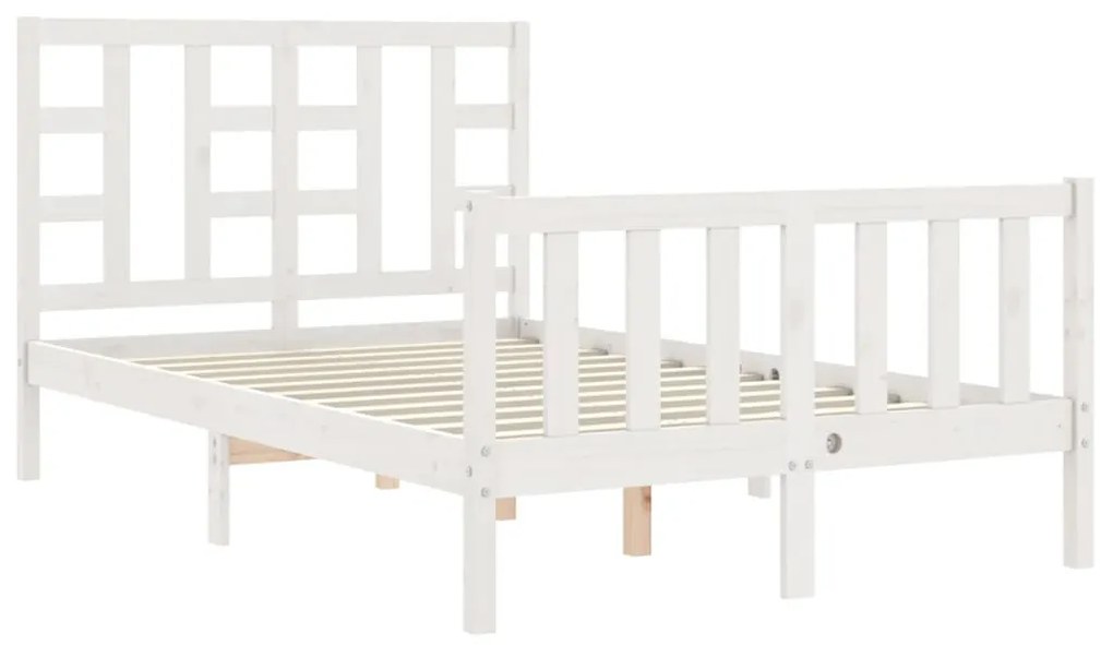 Giroletto con testiera bianco 4ft small double legno massello