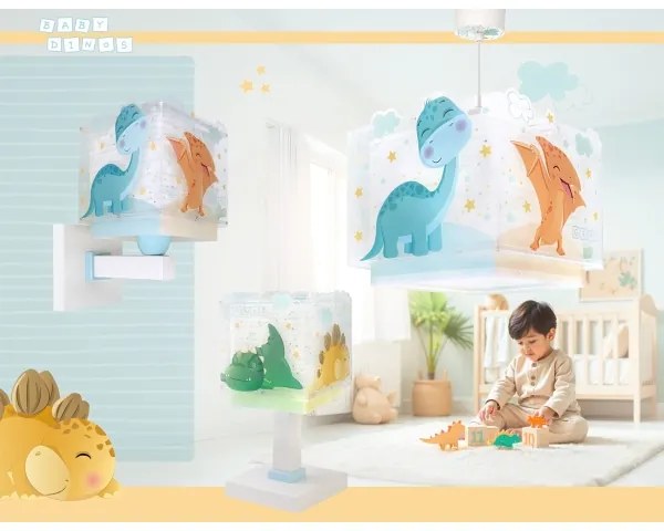 Dalber 63459 - Lampada da parete per bambini BABY DINOS 1xE27/15W/230V multicolore