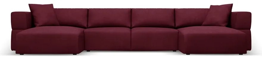 Divano angolare a U bordeaux Esther - Milo Casa