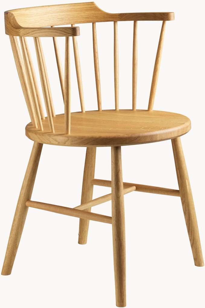 Sedia da pranzo in legno di quercia fatta a mano J18