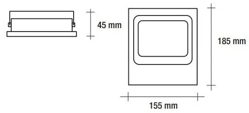 Vivida floodled 20w 4000k 1600lm 155*185*45