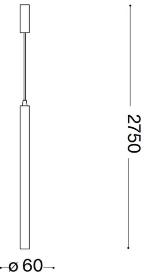 Ideal Lux - Lampadario LED a sospensione con filo ULTRATHIN LED/11,5W/230V CRI 90 ottone