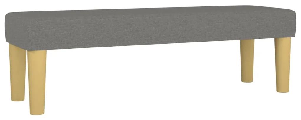 Giroletto a Molle con Materasso Grigio Scuro 140x190 cm Tessuto