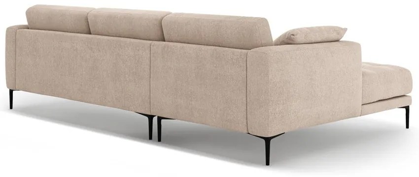 Divano angolare marrone chiaro (con penisola a sinistra/con chaise lounge) Bemy – Micadoni