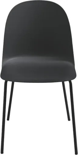 Sedia in polipropilene Nero con gambe in metallo - FOX 2 sedie
