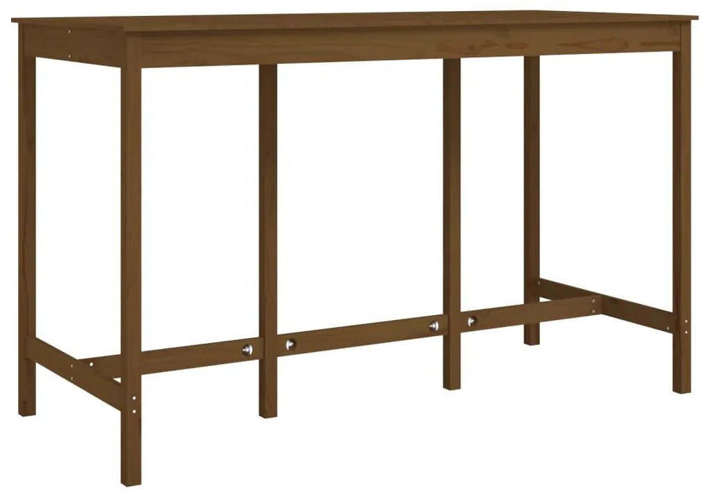 Tavolo da bar miele 180x80x110 cm in legno massello di pino