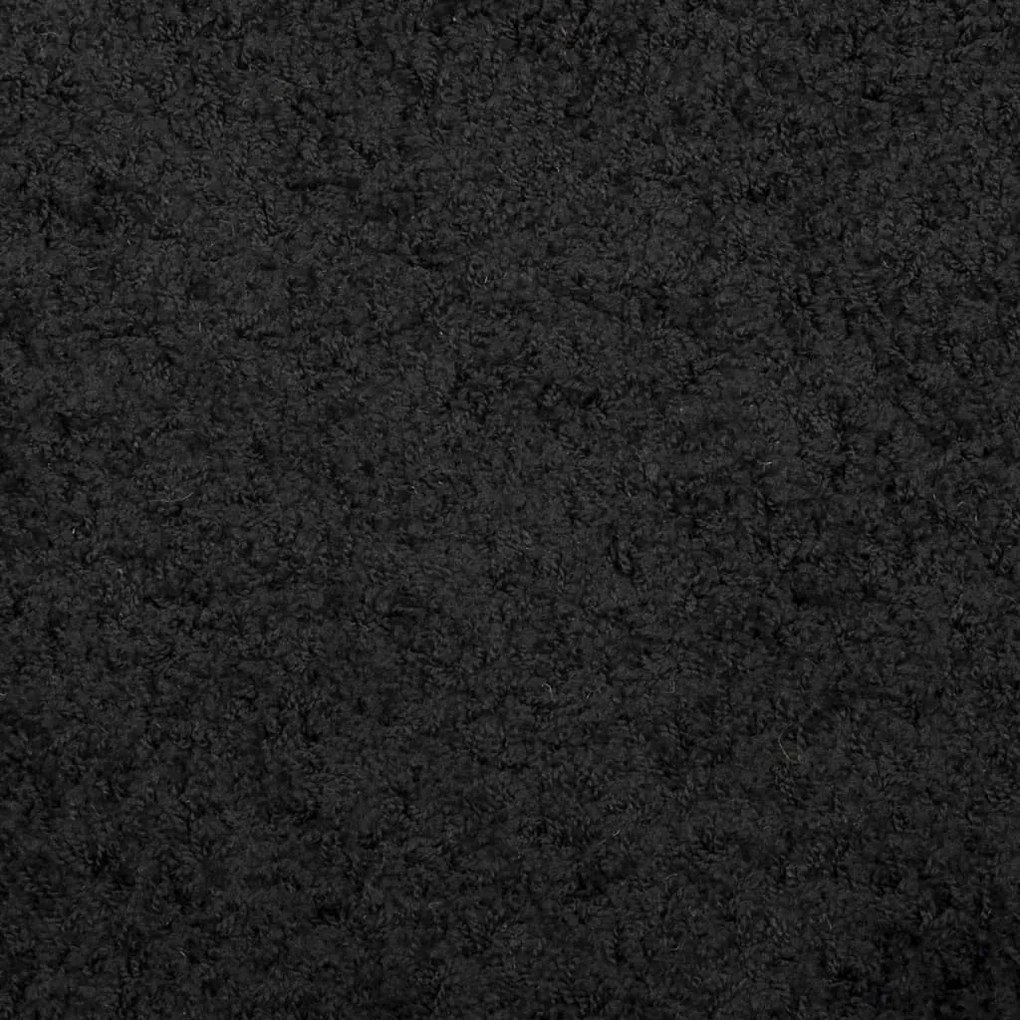 Tappeto Shaggy a Pelo Lungo Moderno Nero 200x200 cm