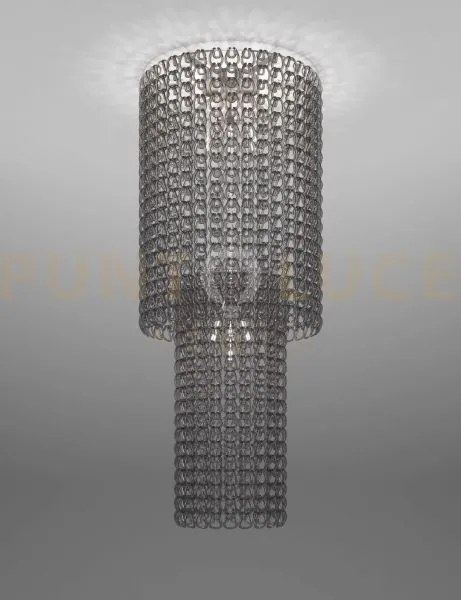 Giogali lampadadario a soffitto ca2 cristallo fume' e cromo lucido ...