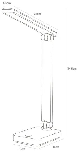 Zuma Line 1949-WH-LED Ricaricabile lampada da tavolo LED/8W/1200 mAh 3000/4500/6000K bianco