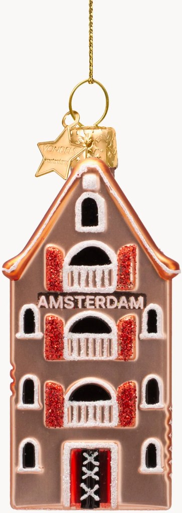 Addobbo di Natale in vetro soffiato Amsterdam Canal House