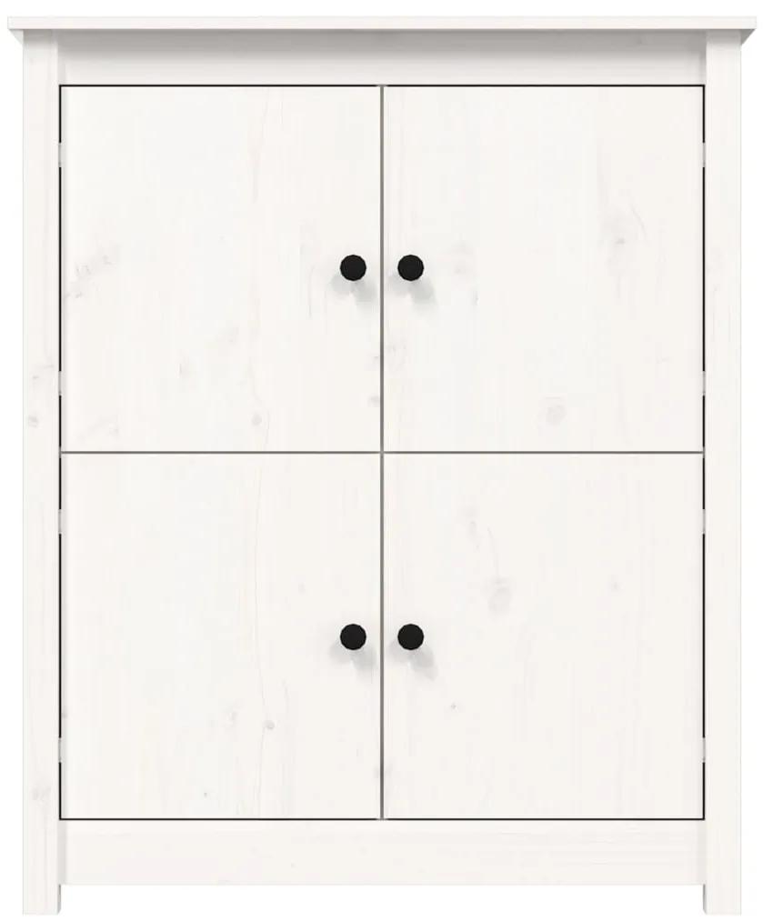 Credenza bianca 83x41,5x100 cm in legno massello di pino