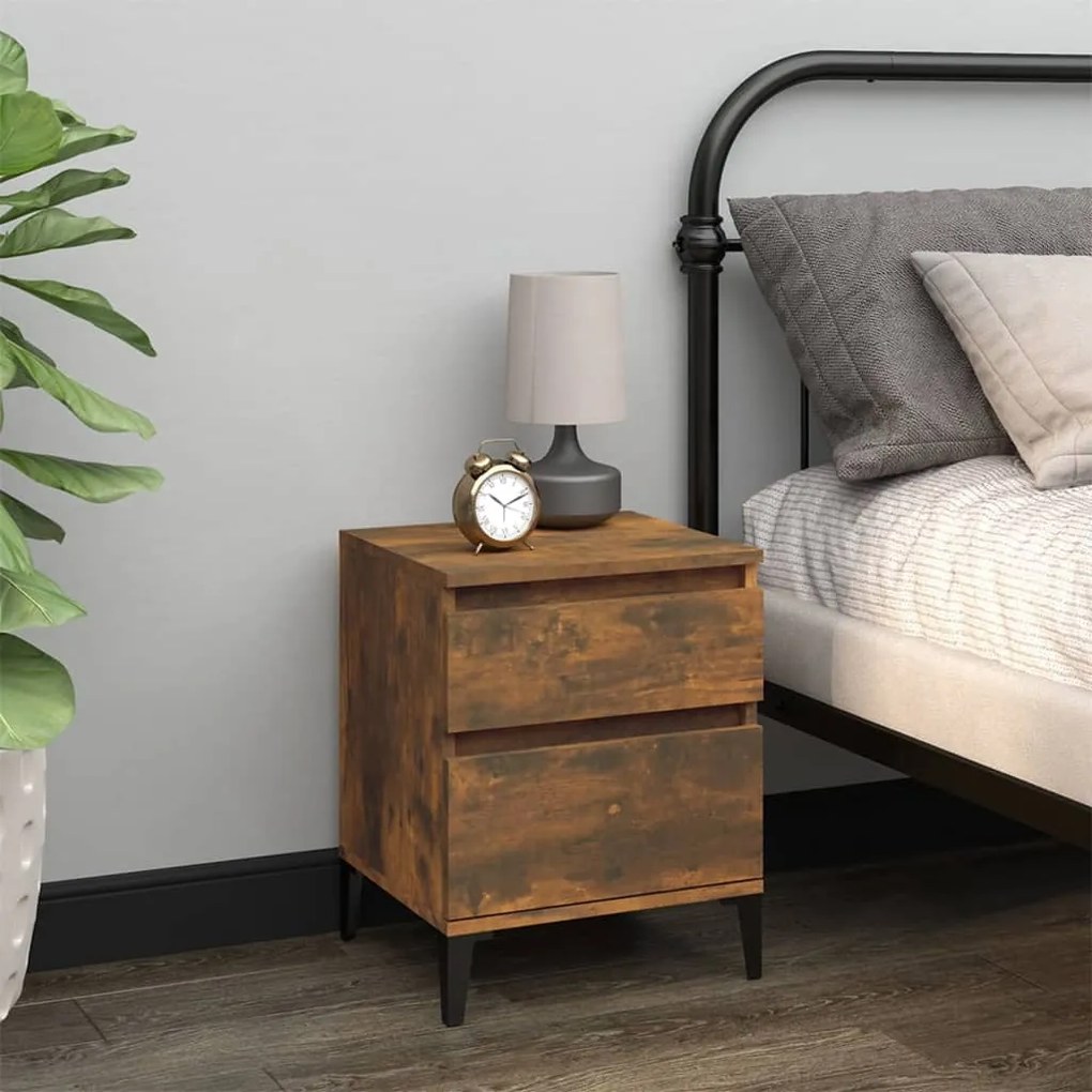 Comodino Rovere Fumo 40x35x50 Cm /