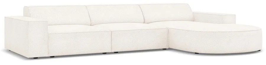 Divano angolare beige in tessuto bouclé (angolo destro) Jodie - Micadoni Home