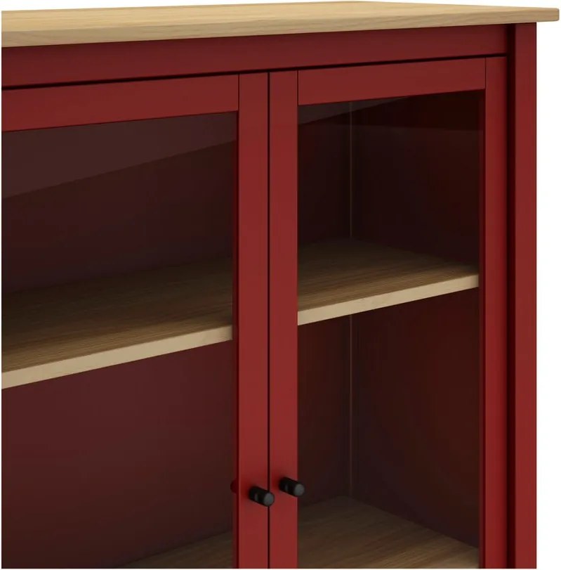 Vetrina in legno di pino rosso/naturale 90x110 cm Misti - Marckeric