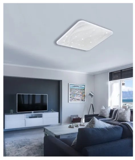 Plafoniera LED dimmerabile NERIS LED/60W/230V 2700-6500K + telecomando