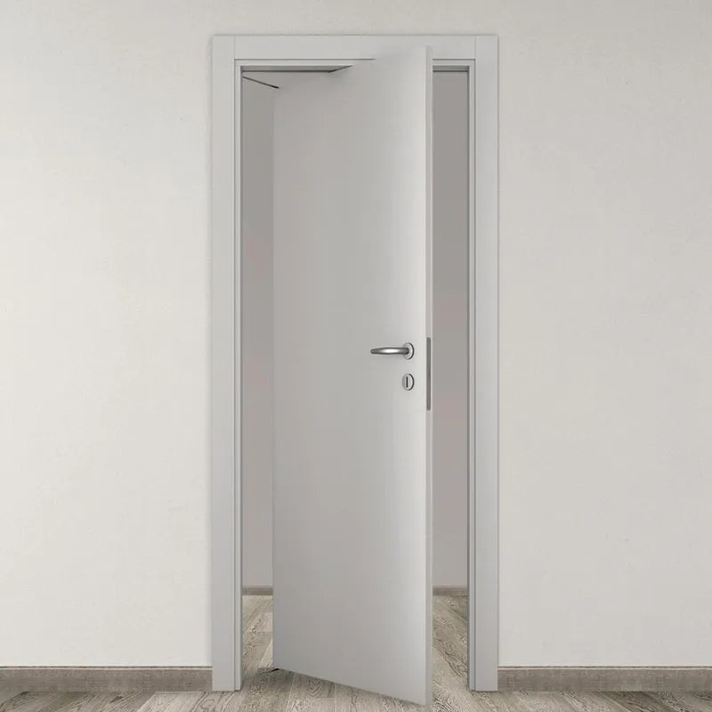 Porta tamburata rototraslante Cinder grigio L 70 x H 210 cm sinistra