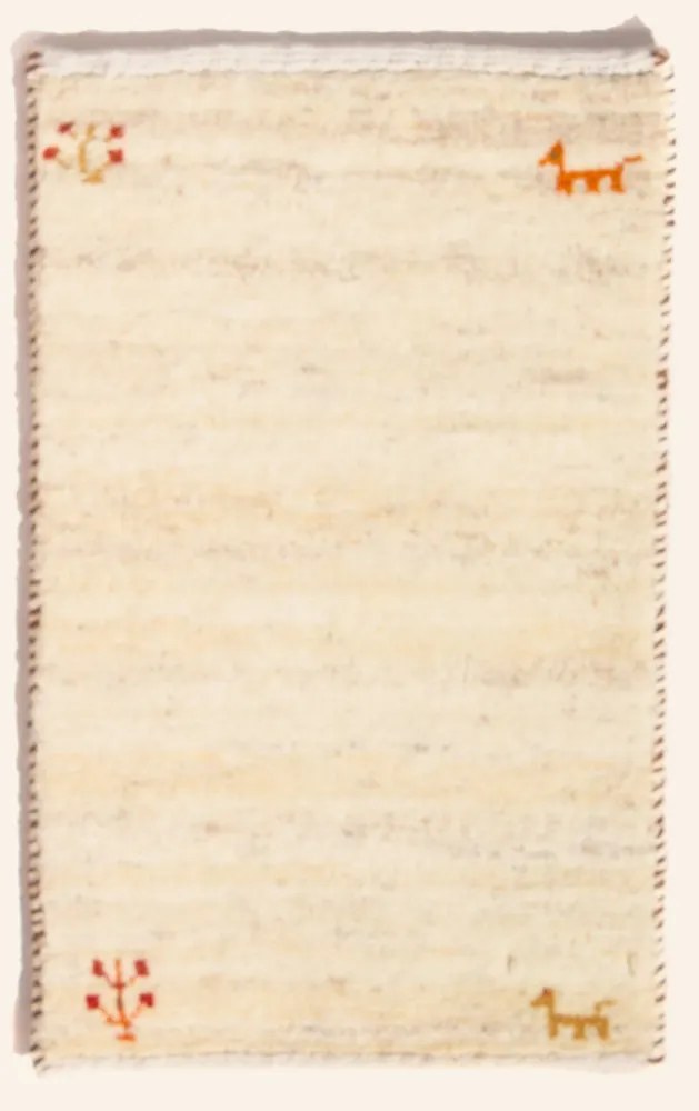 Gabbeh Tappeto 60 x 40 Beige (Iran) Annodato A Mano