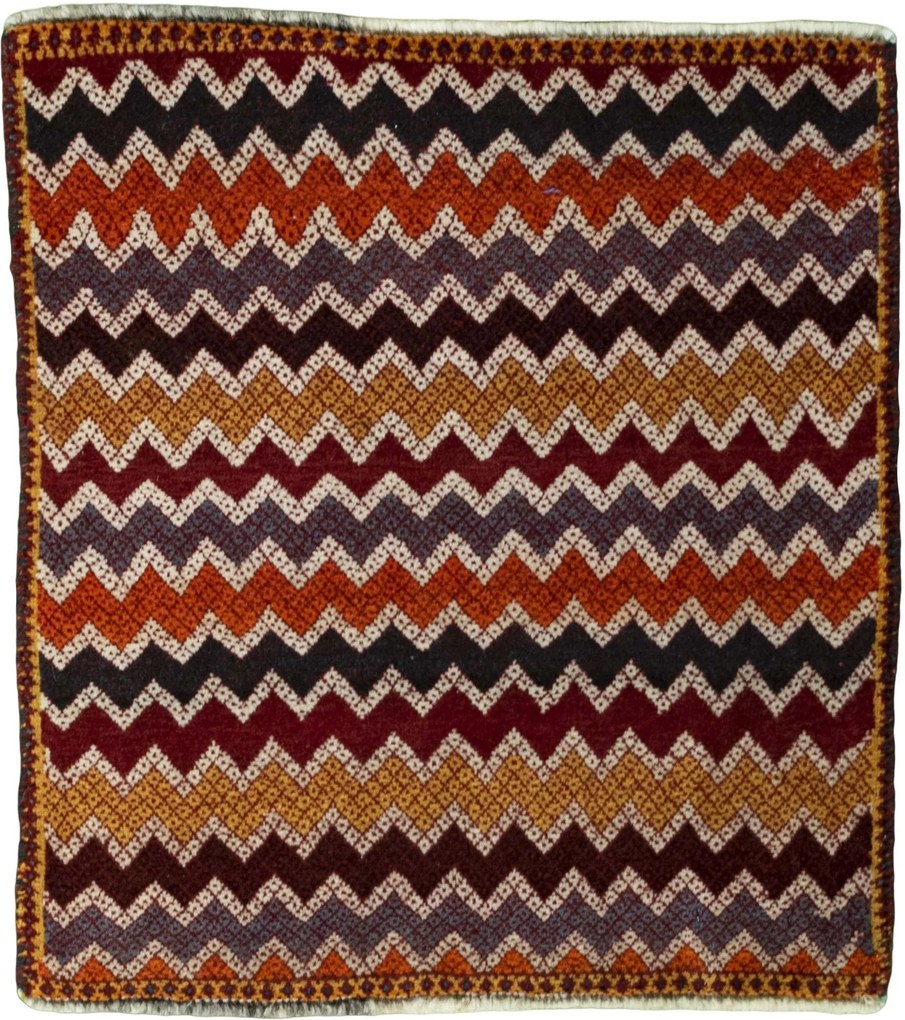 Shiraz Tappeto 60 x 60 Rosso (Iran) Annodato A Mano